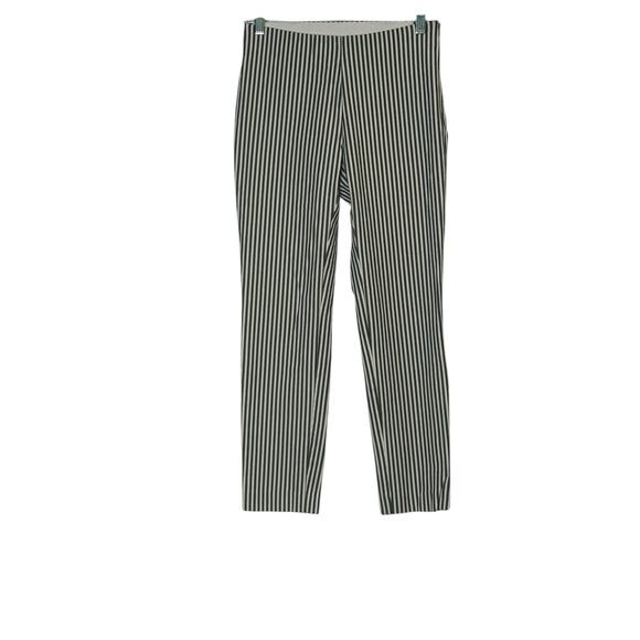 A New Day white gray stripes flat front ankle pants size 2 - Picture 1 of 8